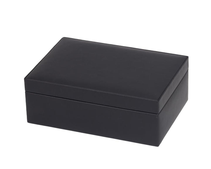 Mele & Co Norma Black Bonded Leather Jewel Case