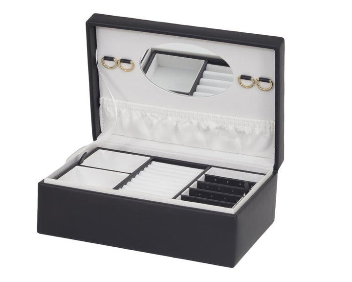 Mele & Co Norma Black Bonded Leather Jewel Case