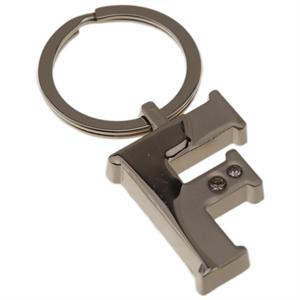 Two Tone Initial Key Chain with Jewels