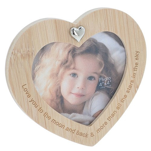 Bamboo Heart Love Frame 4 x 4