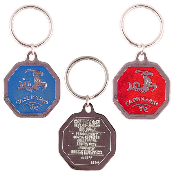 Chrome Hex Zodiac Key Chains