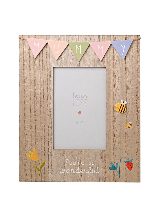 Mummy Bunting Photo Frame 4" x 6"