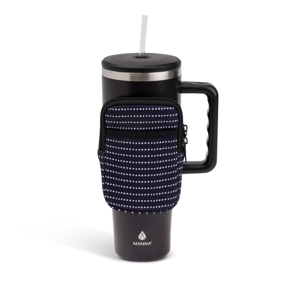 Manna Agenda Stainless Steel Embossed Tumbler with Bottle Bag- 40oz