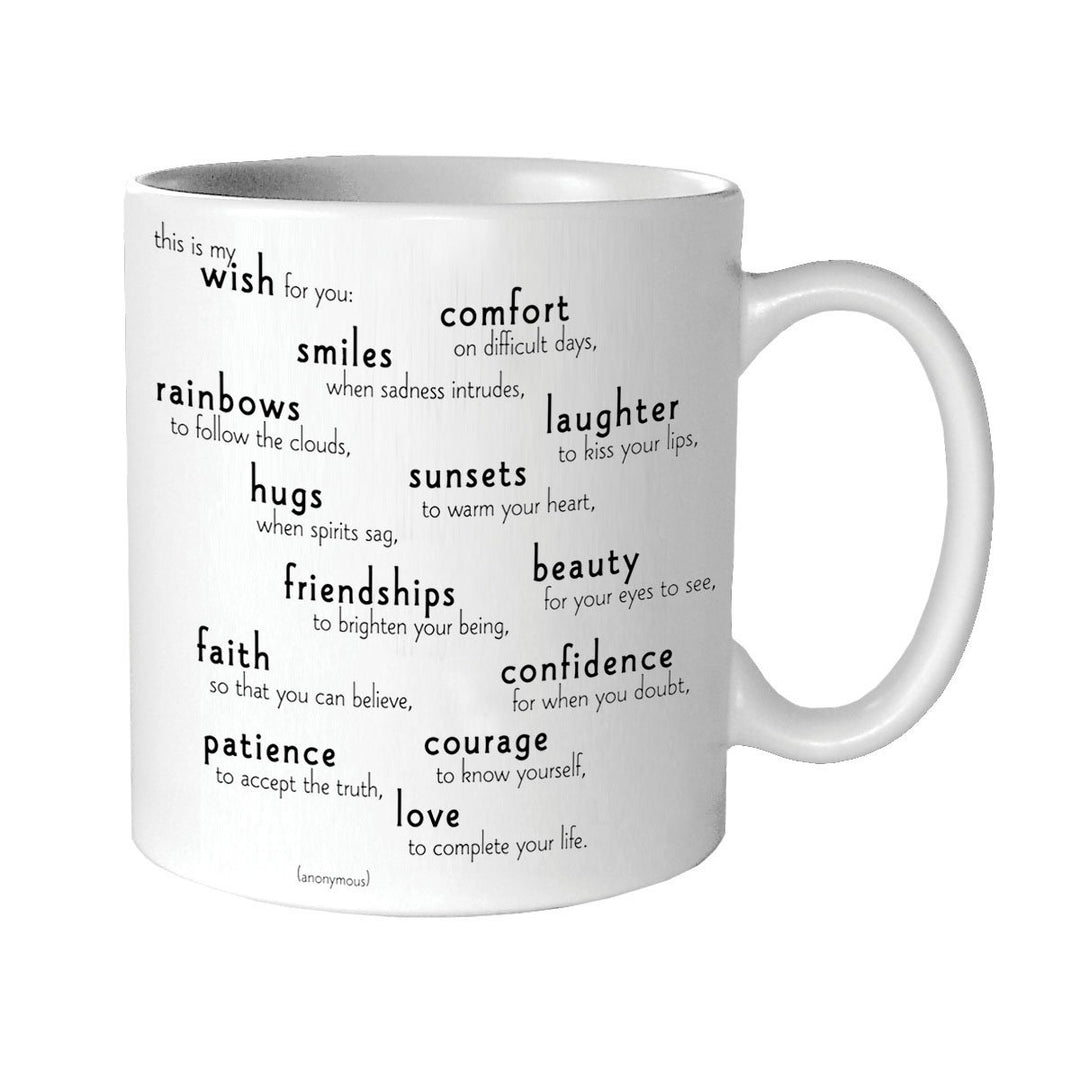 Quotable White Ceramic Mug- My Wish For You