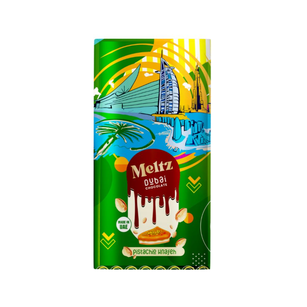Meltz Dubai Pistachio Knafeh Chocolate Bar- 75g