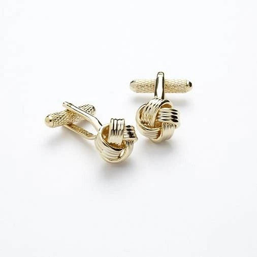 Onyx Art Gold Knot Cufflinks