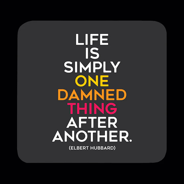 Black Wooden Coaster- Life Is Simply