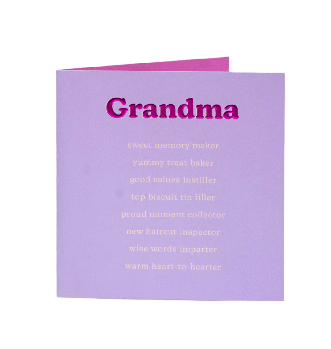 Grandma Love List Humor Mother's Day Greeting Card