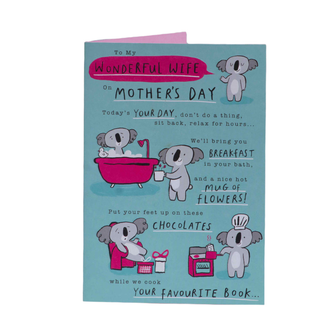 Pampered Koala Mother's Day Card
