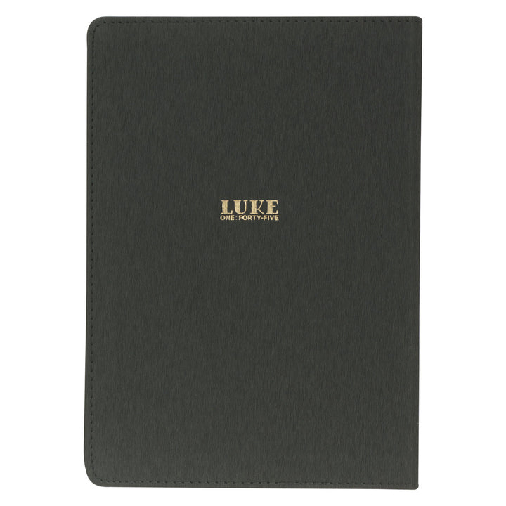 Blessed Charcoal Gray Faux Leather Journal