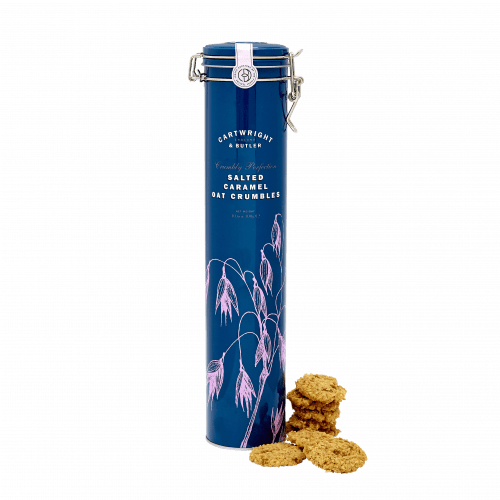 Cartwright & Butler Salted Caramel Oat Crumbles Biscuits In Tin- 300g