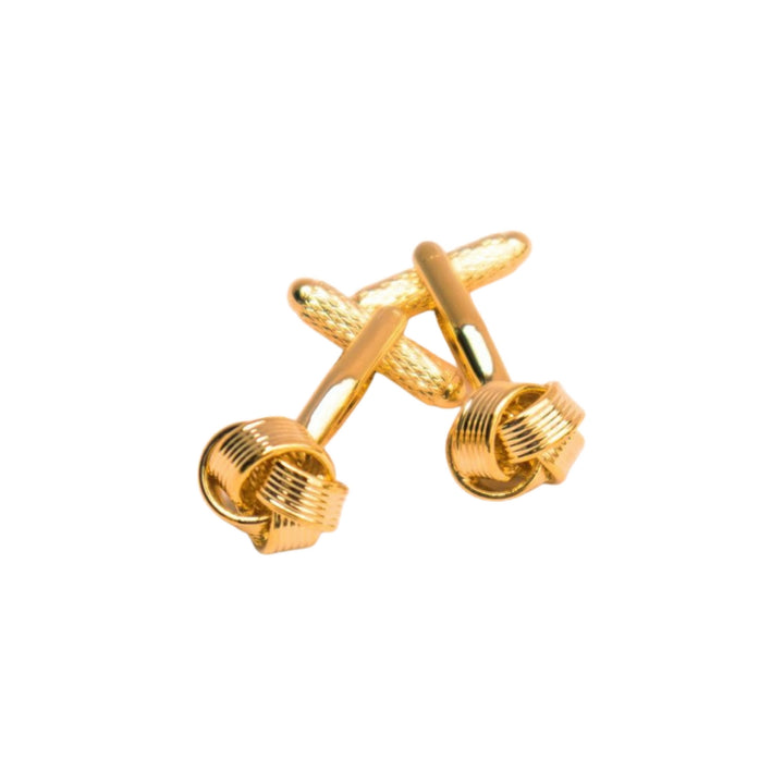 Onyx Art Gold Knot Cufflinks