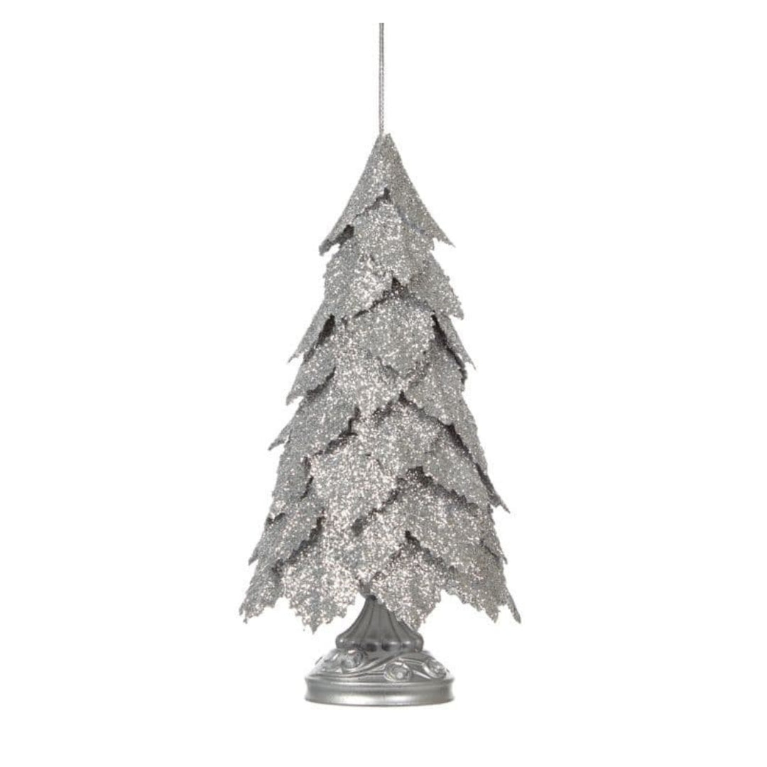 Premier Silver Glitter Petal Tree - 15cm
