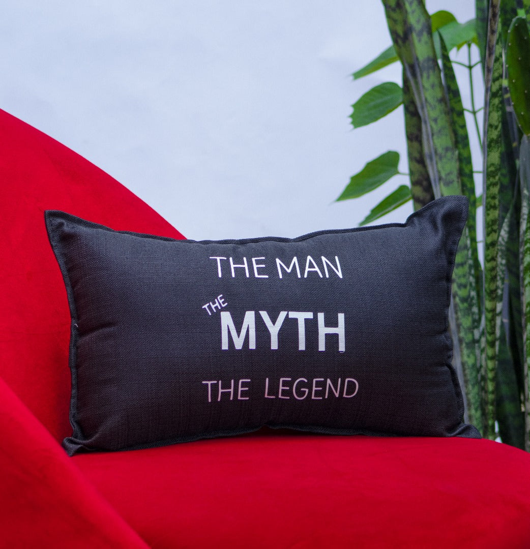 The Man, Myth & Legend Throw Pillow