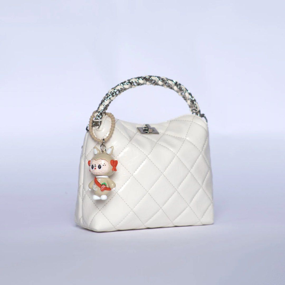 H&F Beige Quilted Handbag -F6133