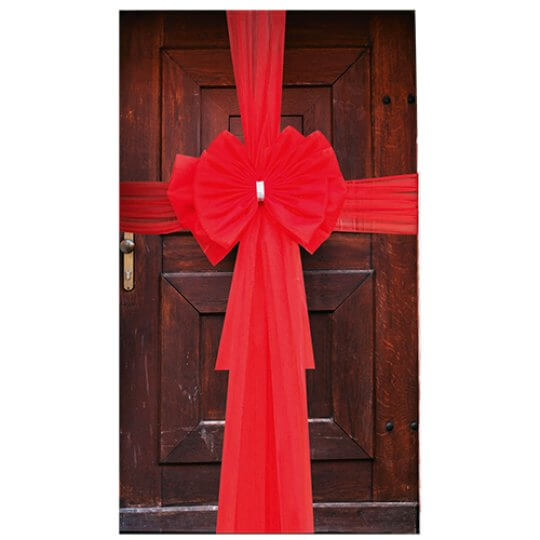 Luxury Red Christmas Door Large Bow