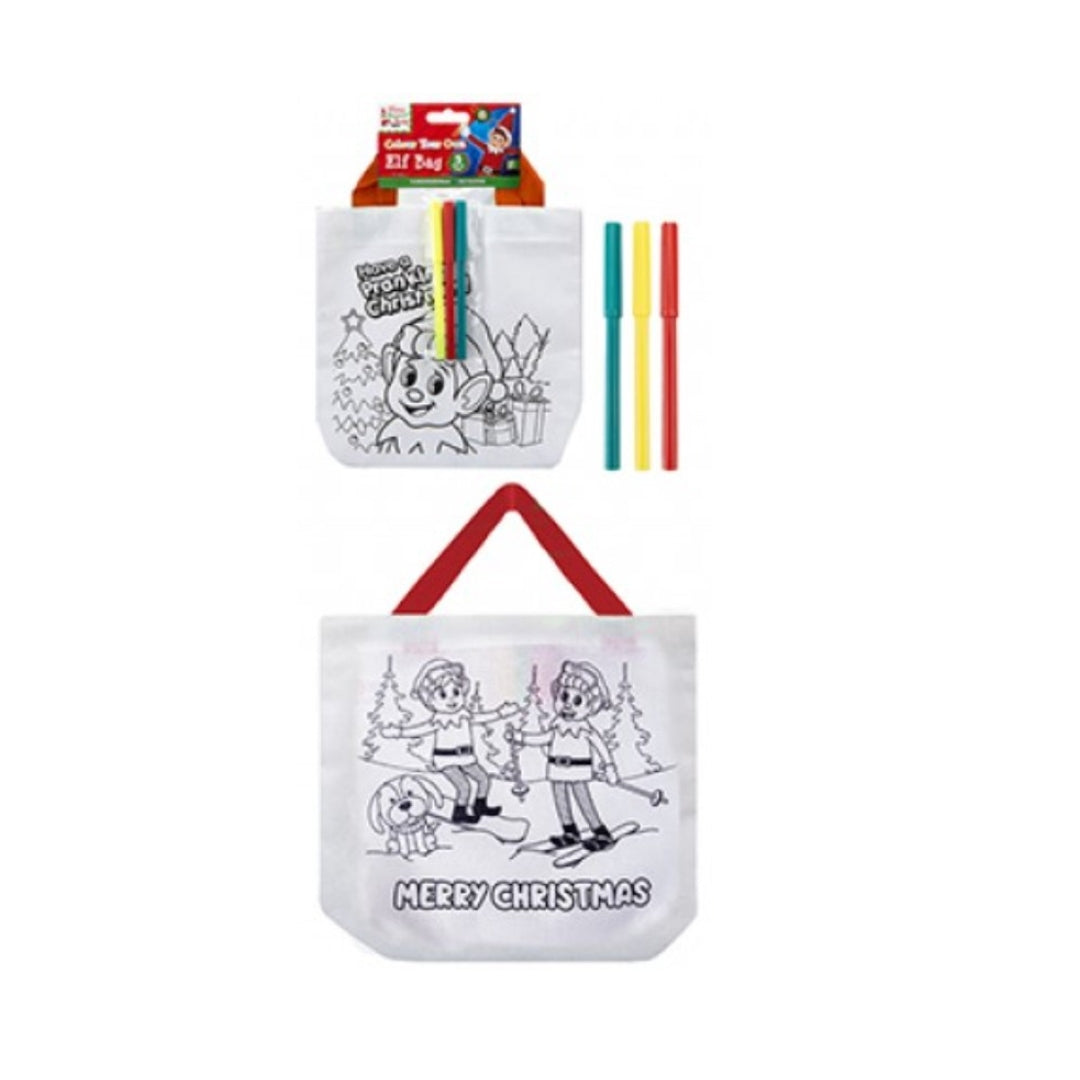 Colour Your Own Elf Bag with Pen