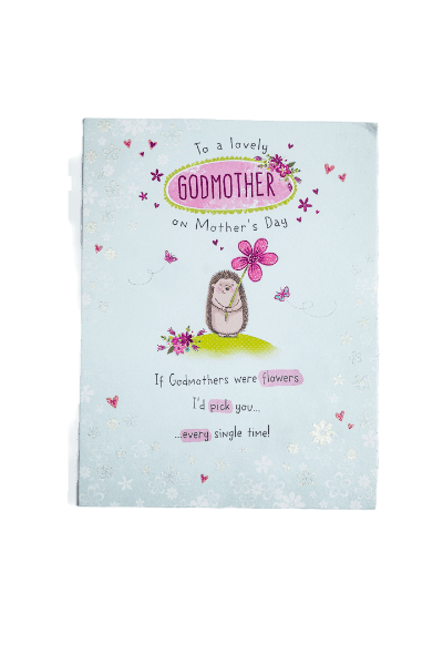 Hedgehog Heartfelt Mother's Day Greeting Card for Godmother