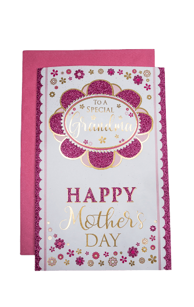 Glittering Designed Mother’s Day Greeting Card for Grandma