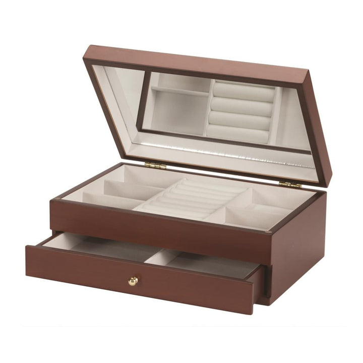 Jasmine Walnut Finish Jewelry Box