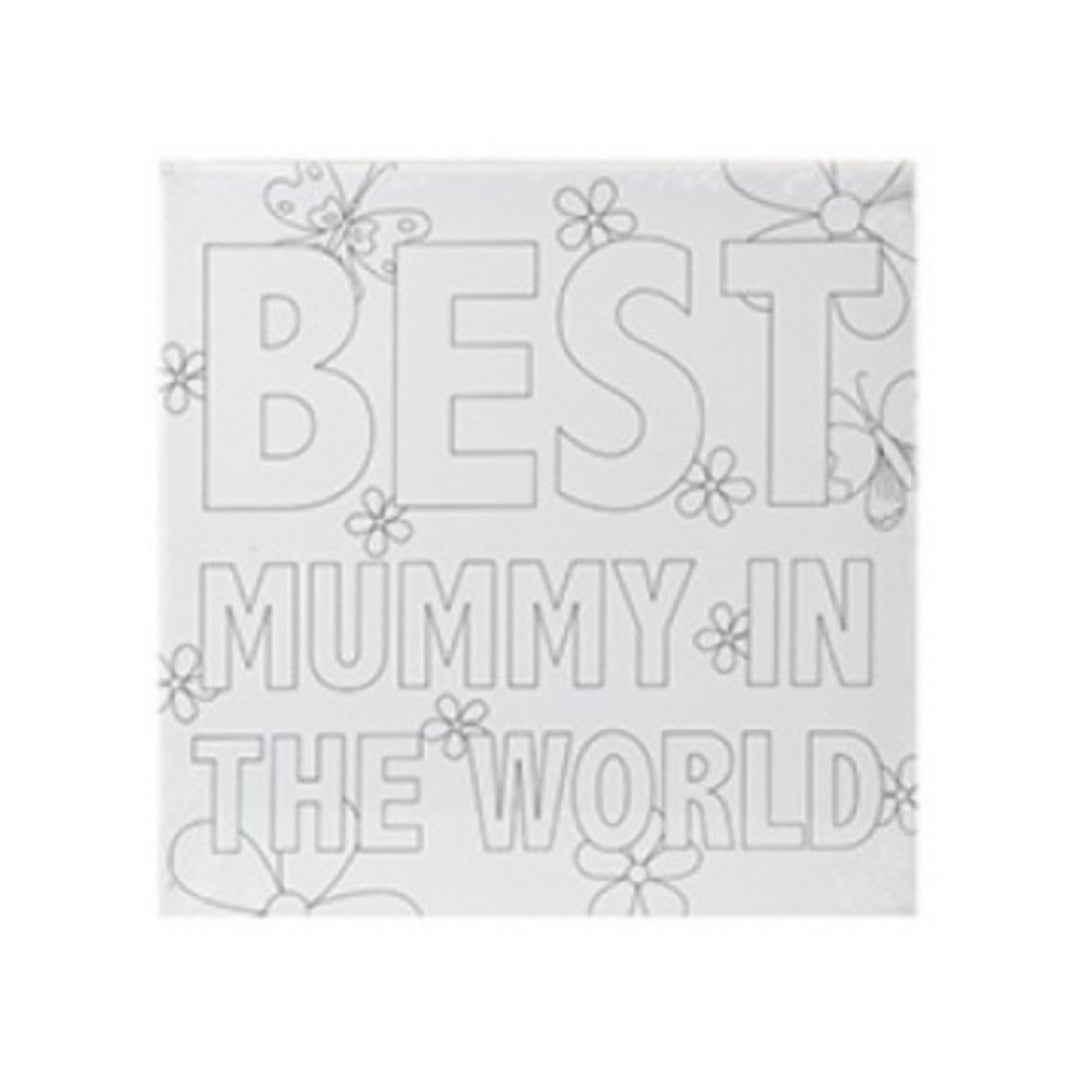 Mummy Colouring Canvas- 25cm x 25cm