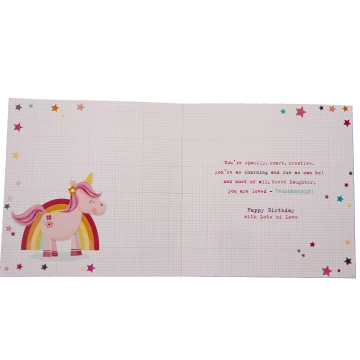 Birthday Greeting Card For Daughter - Unicorn Design