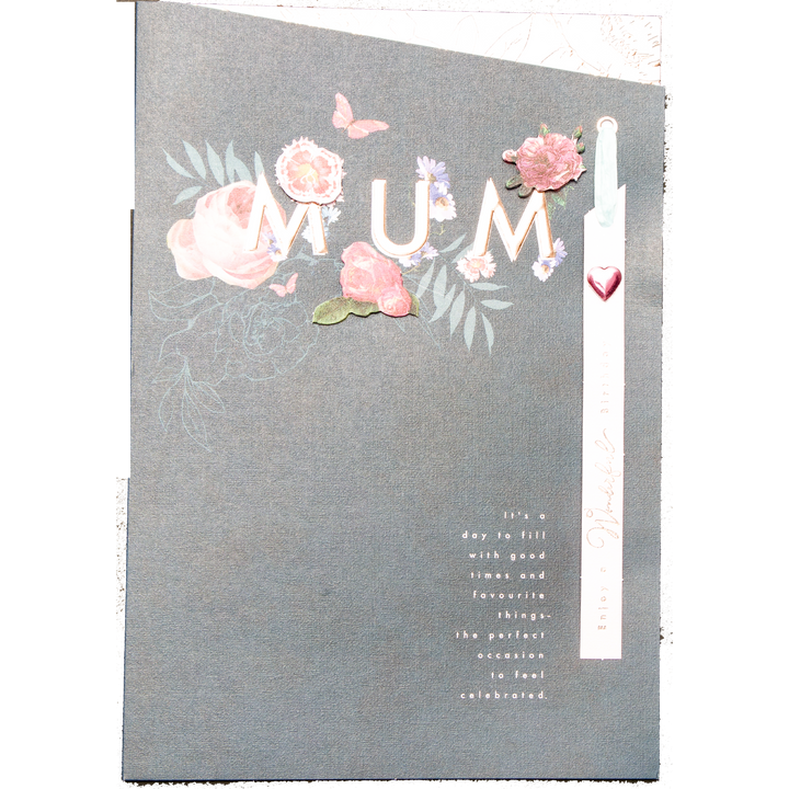 Floral Design Heartfelt Greeting Card for Mum