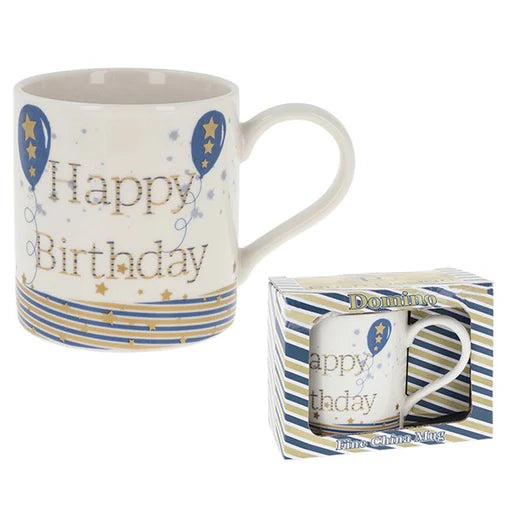 Rush Domino Ceramic Men's Mug- Happy Birthday