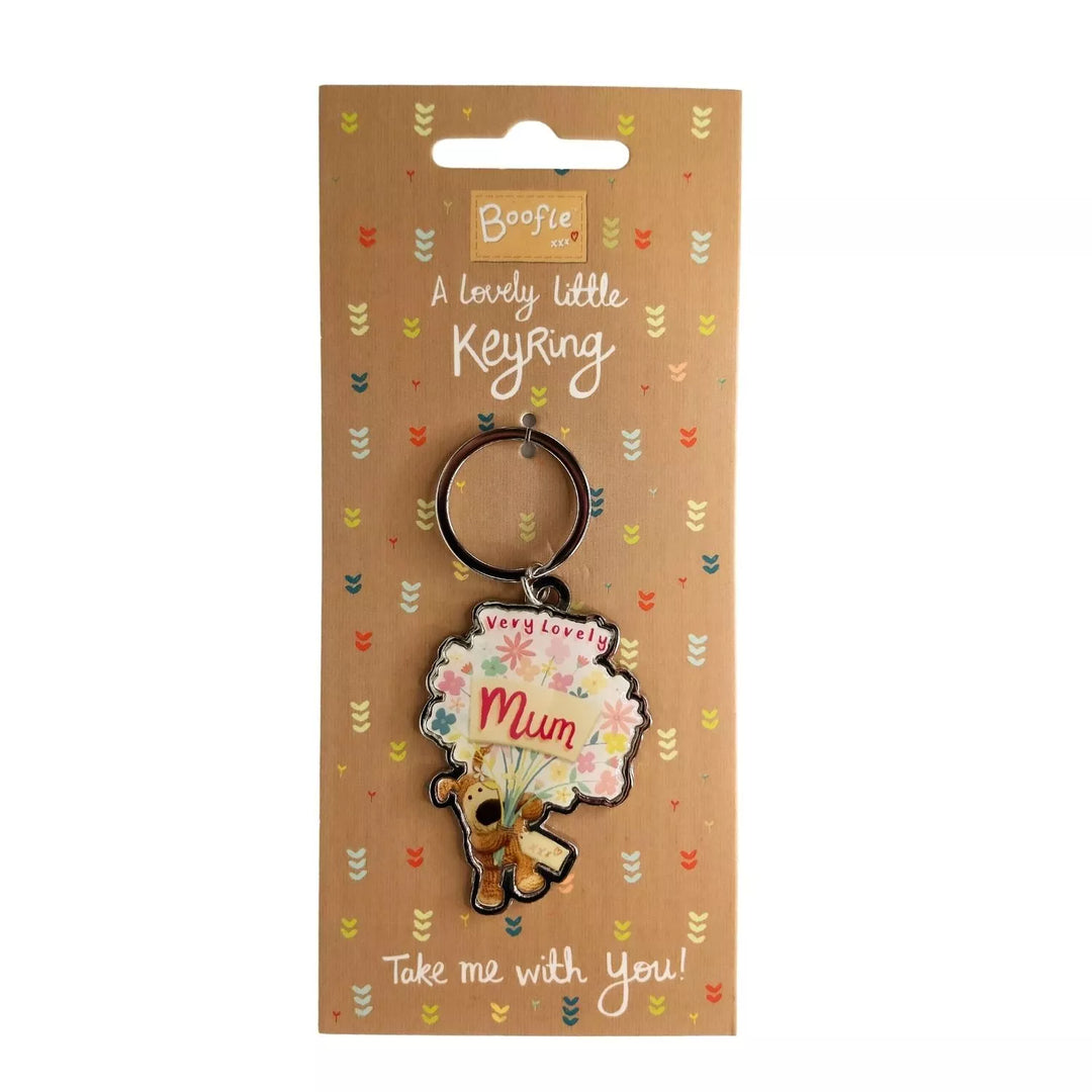 Boofle Lovely Mum Flower Power Pup Keyring