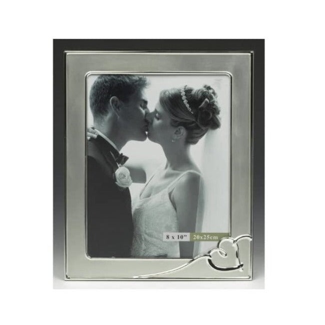 Silver Steel Heart Photo Frame