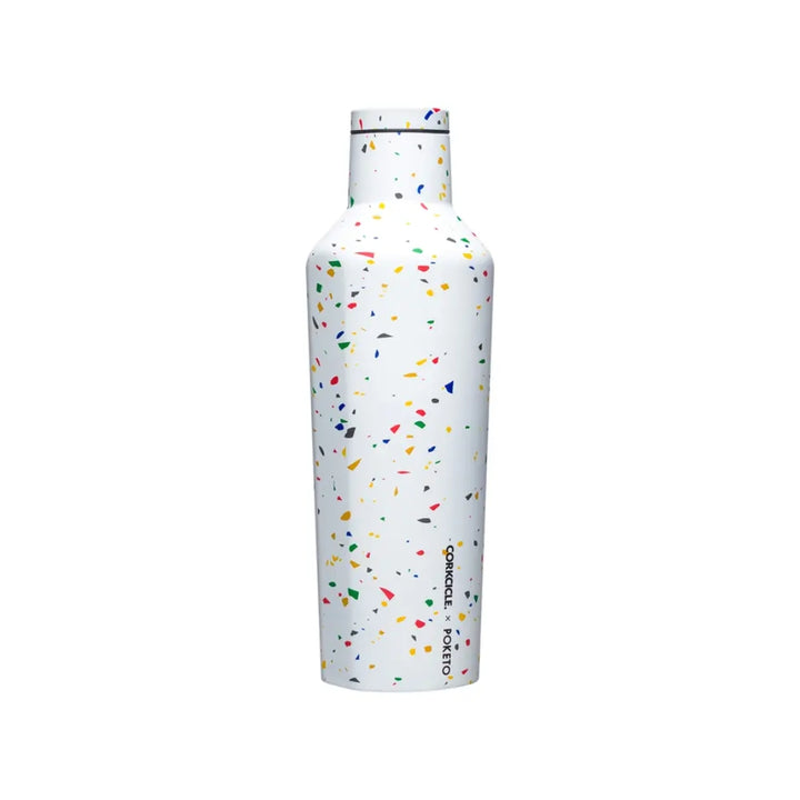 Corkcicle Canteen White Terrazzo Travel Bottle
