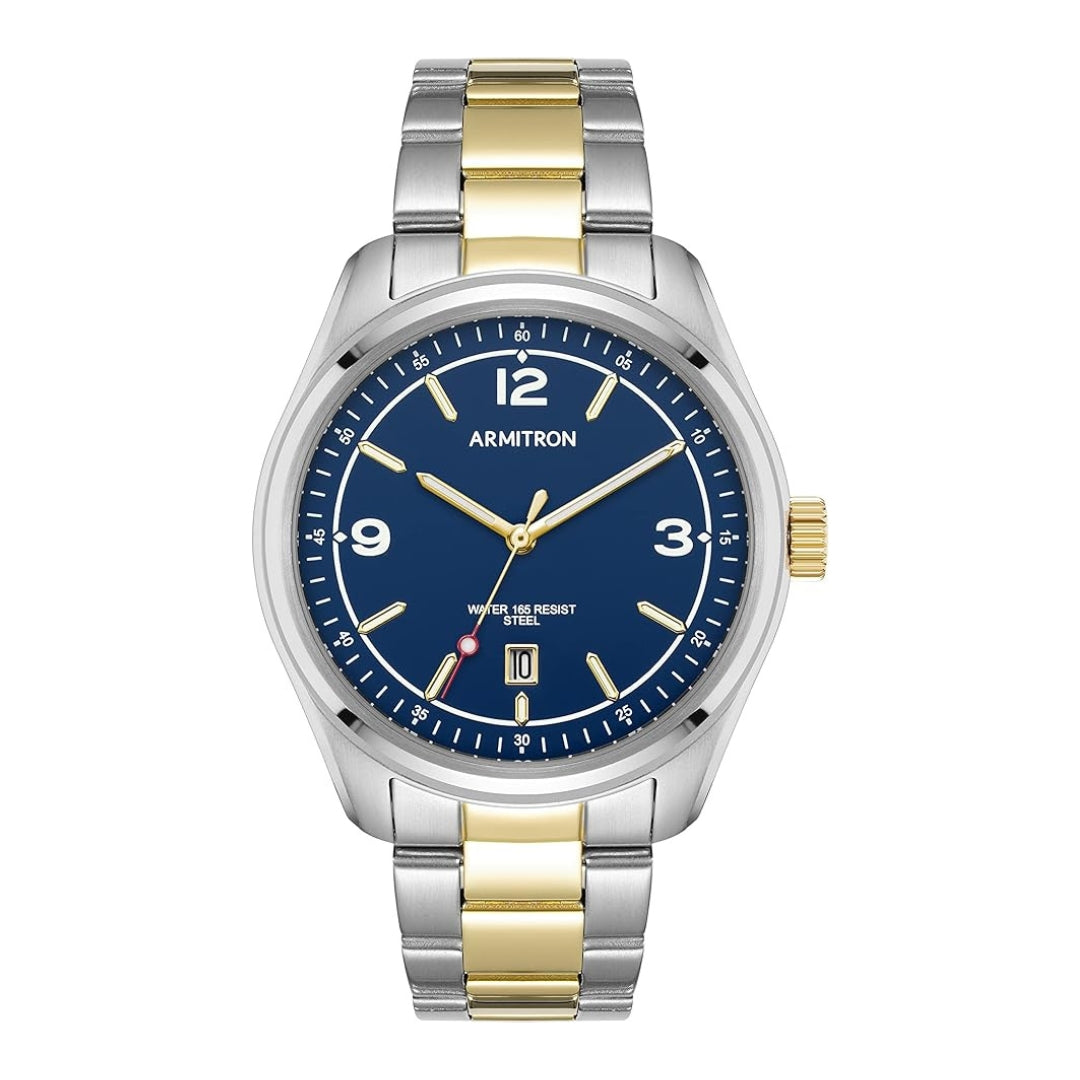 Armitron Two Tone Blue Face Stainless Steel Wrist Watch Celebrations