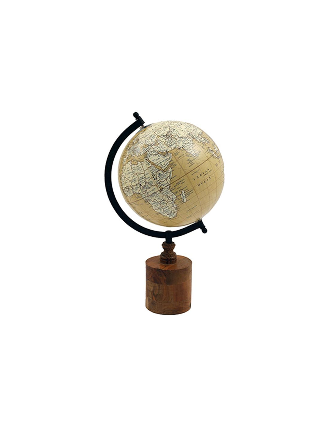 Sil Globe on Wooden Stand 37x20cm