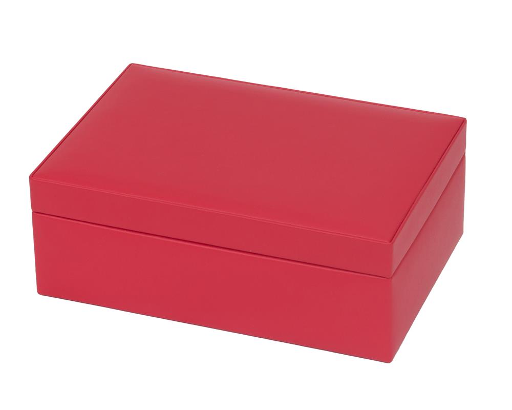 Peggy Red Bonded Leather Jewellery Box