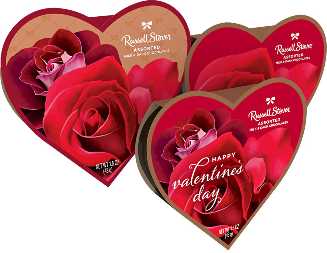 Russell Stover Assorted Chocolate Romantic Heart 5.1oz-2206