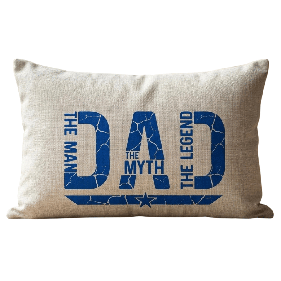 Dad: The Man, The Myth, The Legend Throw Pillow