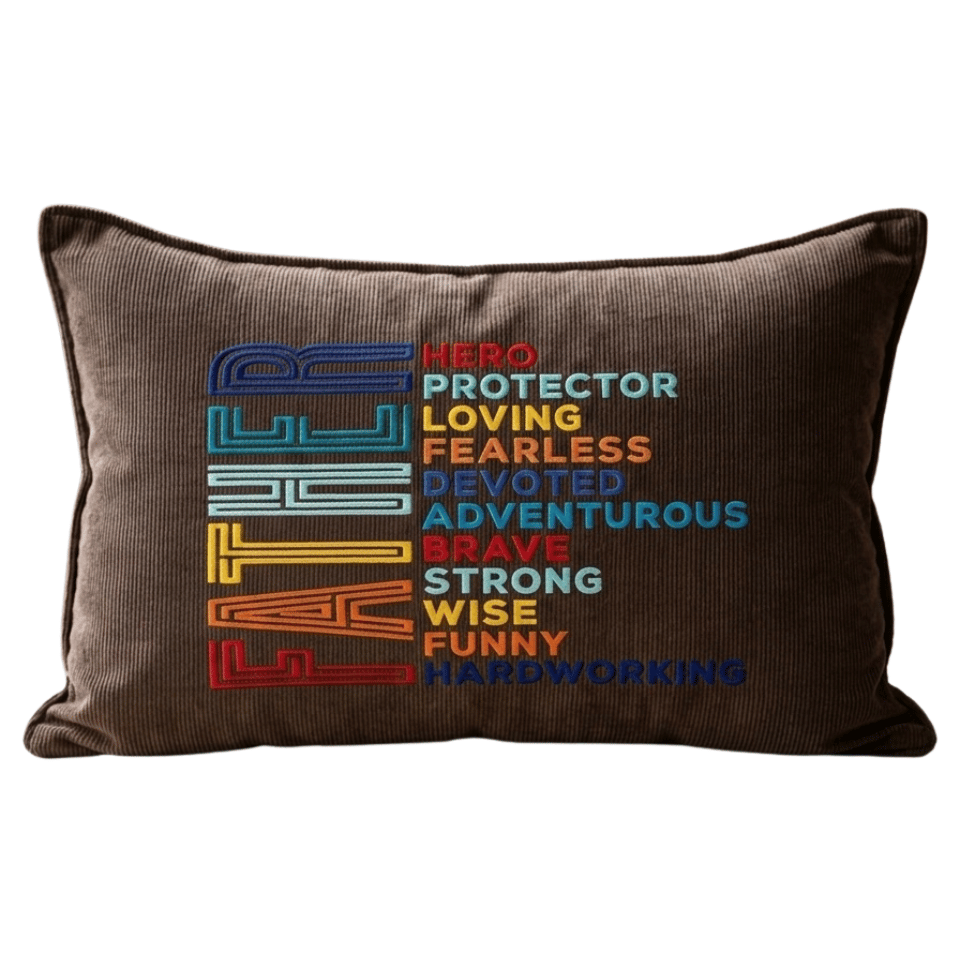 Attributes of a Father Luxury Throw Pillow