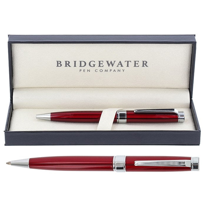 Bridgewater Galway Red &amp; Chrome Trim Ball Pen