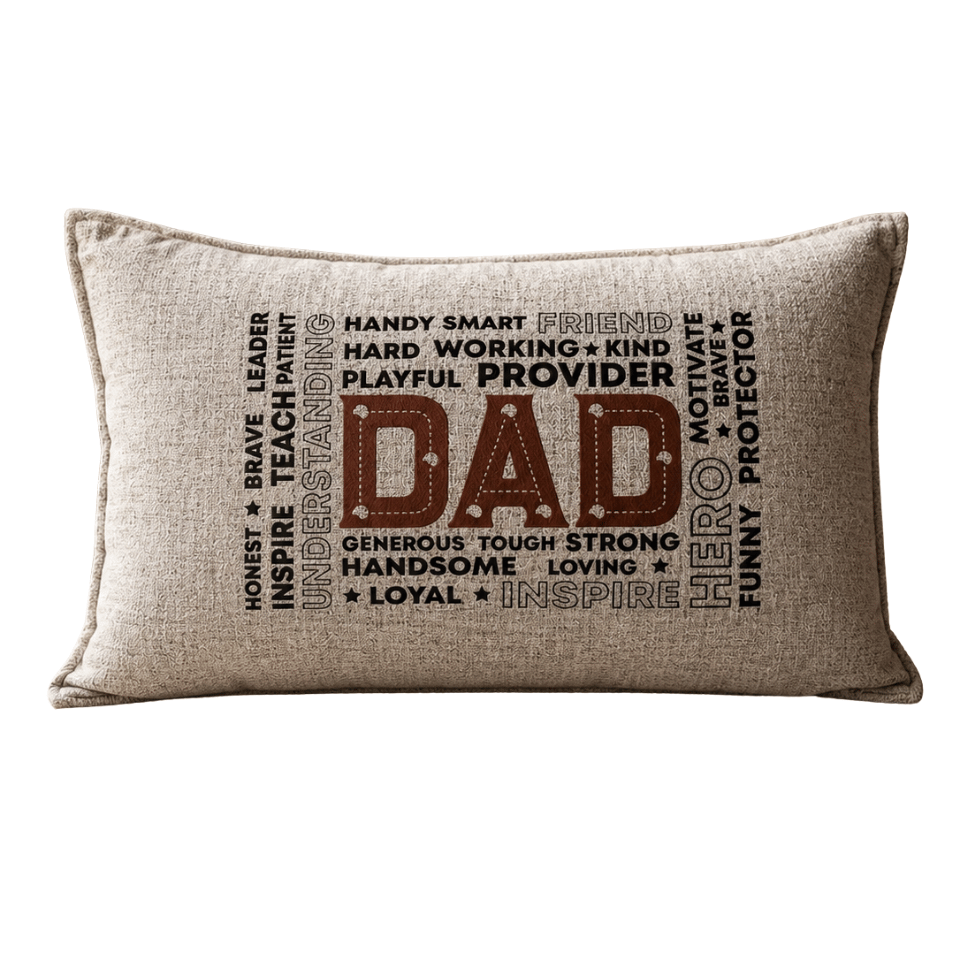 Words of Honor for Dad Throw Pillow