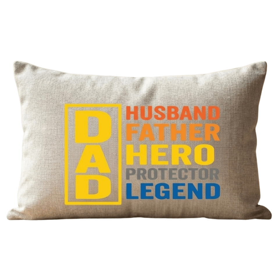 The Titles of Dad Throw Pillow