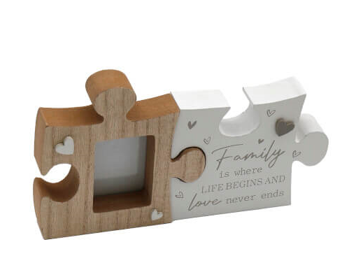 Sifcon Jigsaw Piece Frame Photo Frame with Quote