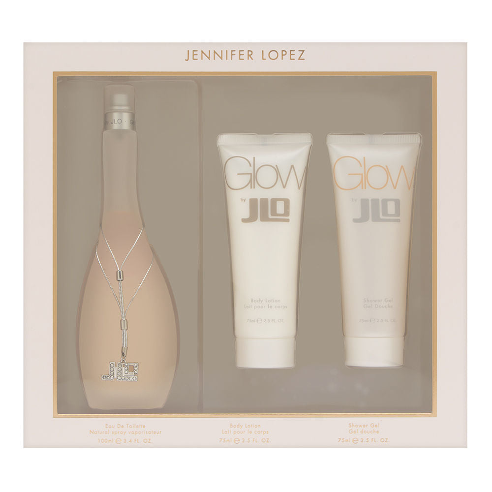 JLO Glow 100ml EDT 3pc Female Gift Set