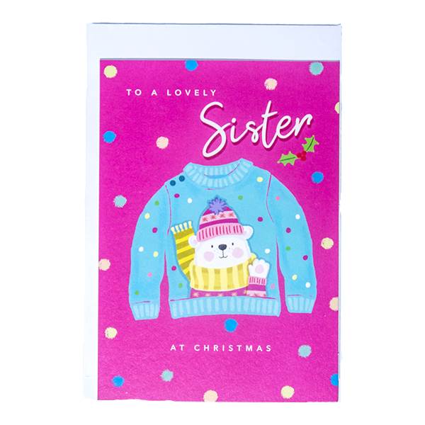 Christmas Greeting Card- To a Lovely Sister