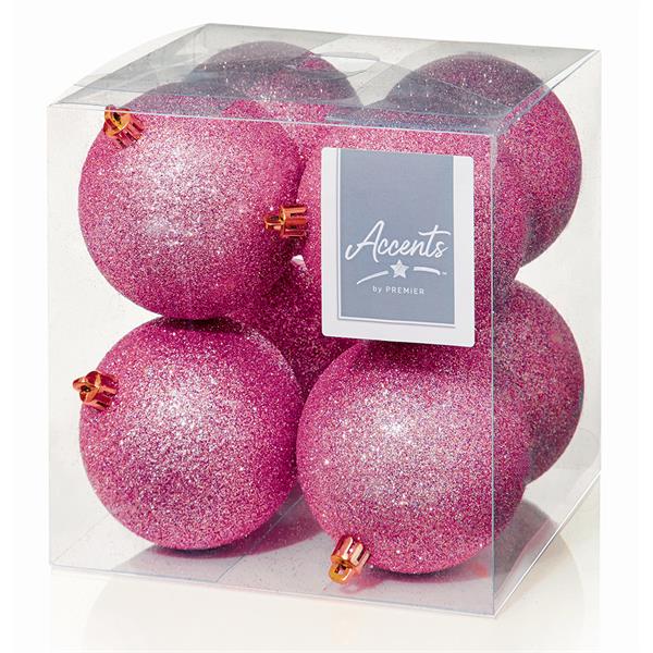 Glitter Bauble Christmas Tree Decorations