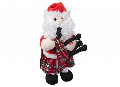 Musical Dancing Santa With Bagpipes-30cm