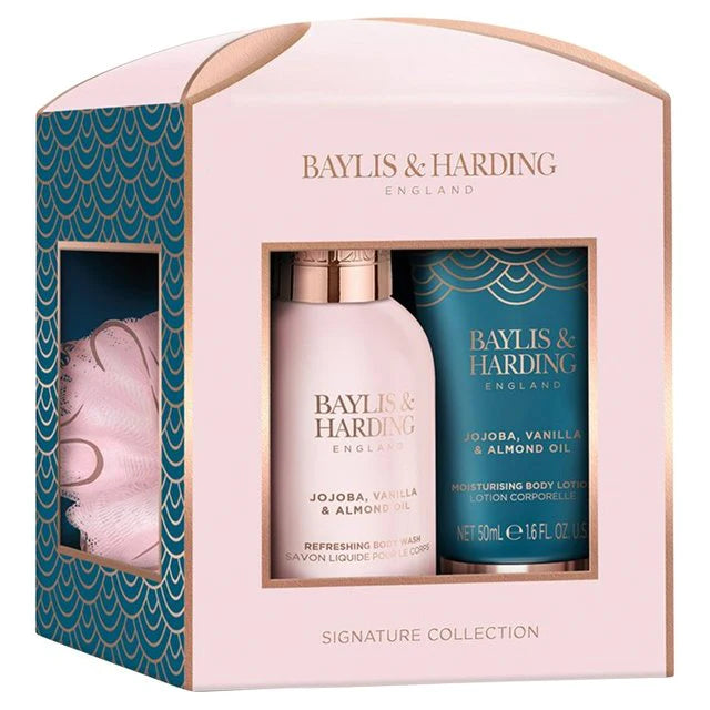 Baylis &amp; Harding Jojoba Vanilla &amp; Almond Oil Small 3 Piece Gift Set