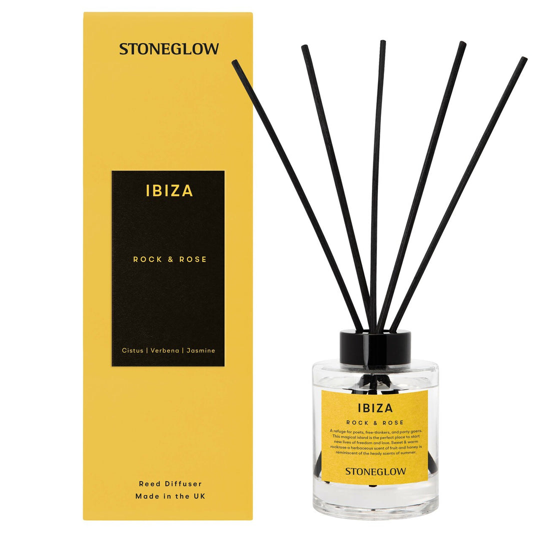 Stoneglow Ibiza Rock & Rose Scented Reed Diffuser- 150ml