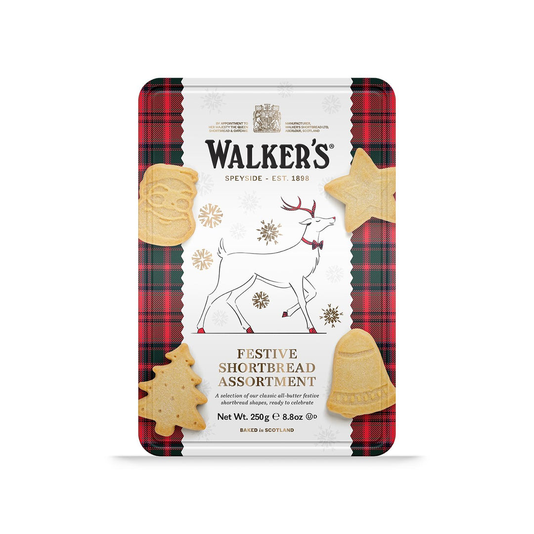 Walker's Festive Shortbread Assortment Tin, 250g