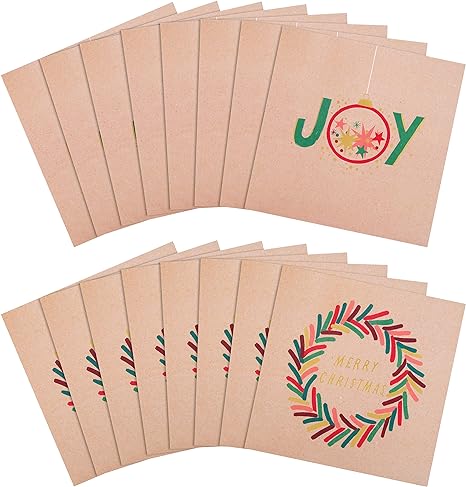 Charity Christmas Cards - Pack of 16 in 1 Joy Design