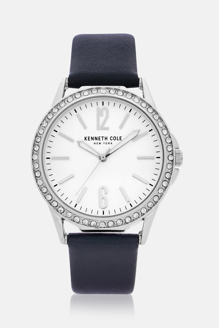 Kenneth Cole Analog Dark Grey Leather Female Watch